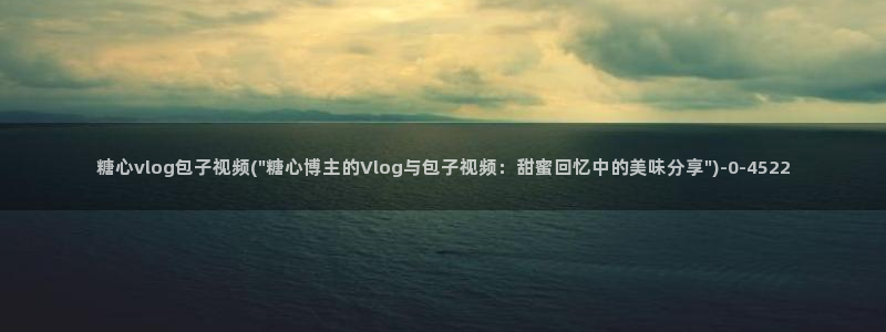 糖心vlog免费：糖心vlog包子视频(\