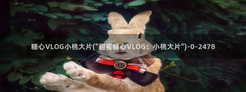 糖心vlog安装密码：糖心VLOG小桃大片(\